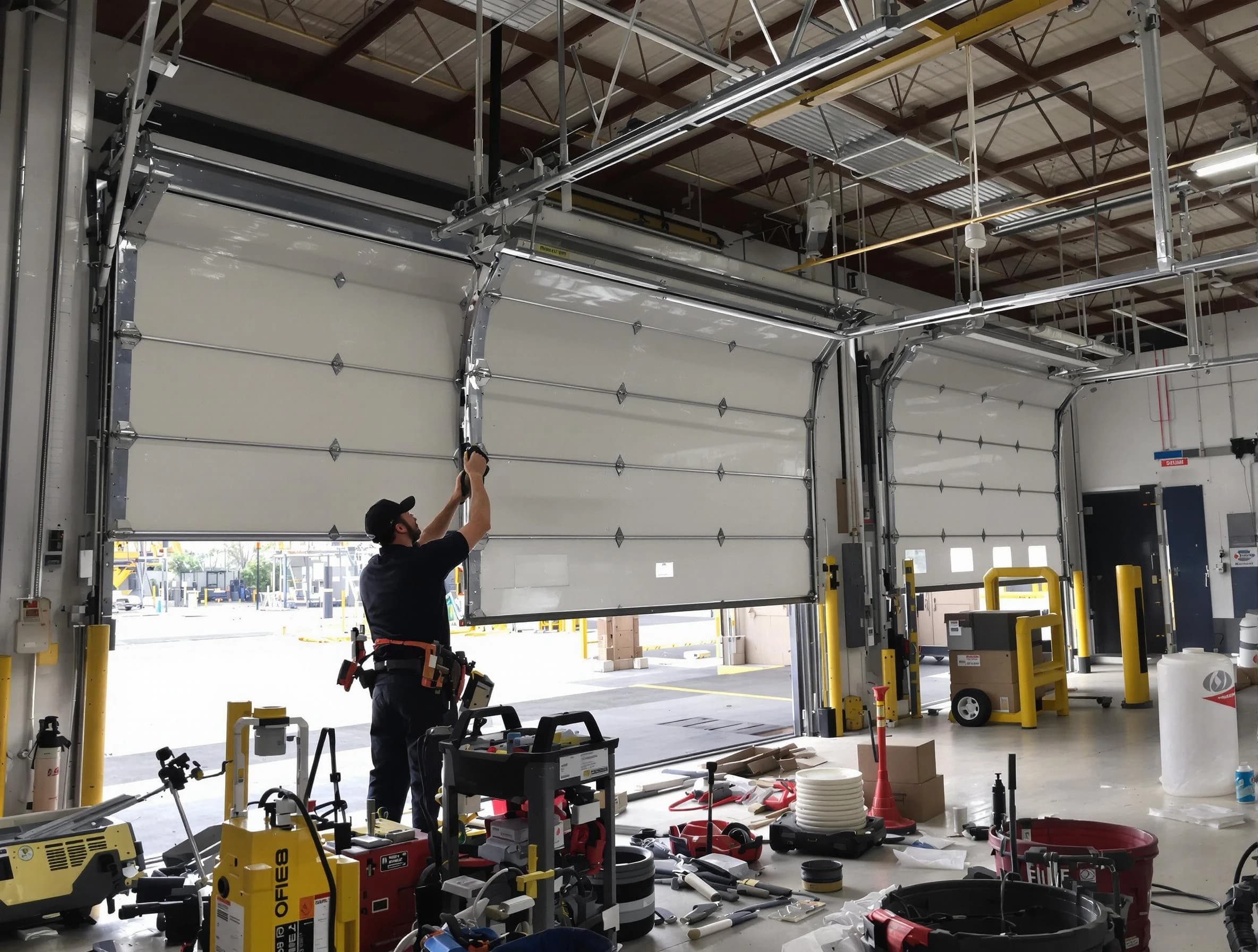 Orlando Garage Door Repair technician performing commercial garage door repair in Orlando