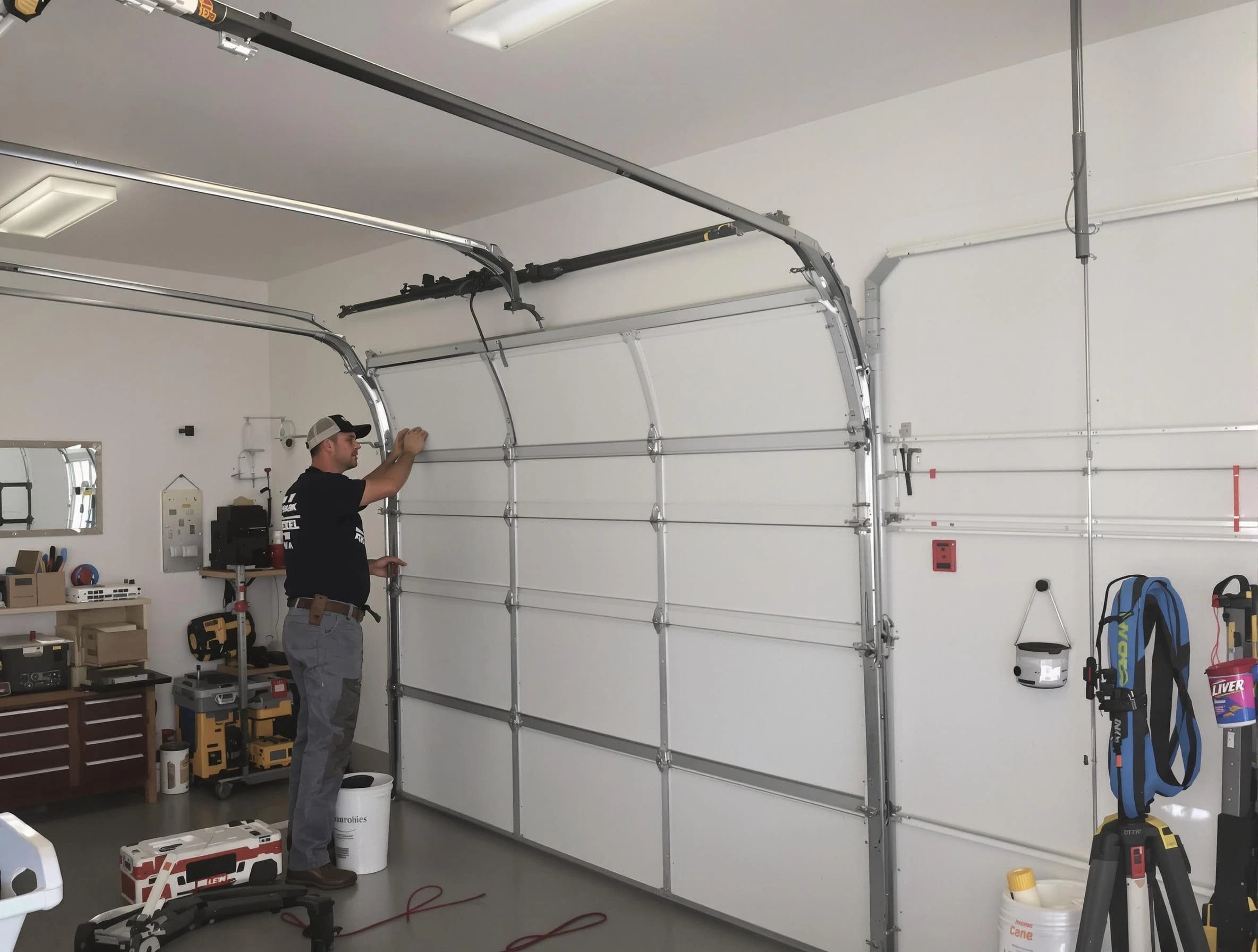 Orlando Garage Door Repair team installing new garage door in Orlando