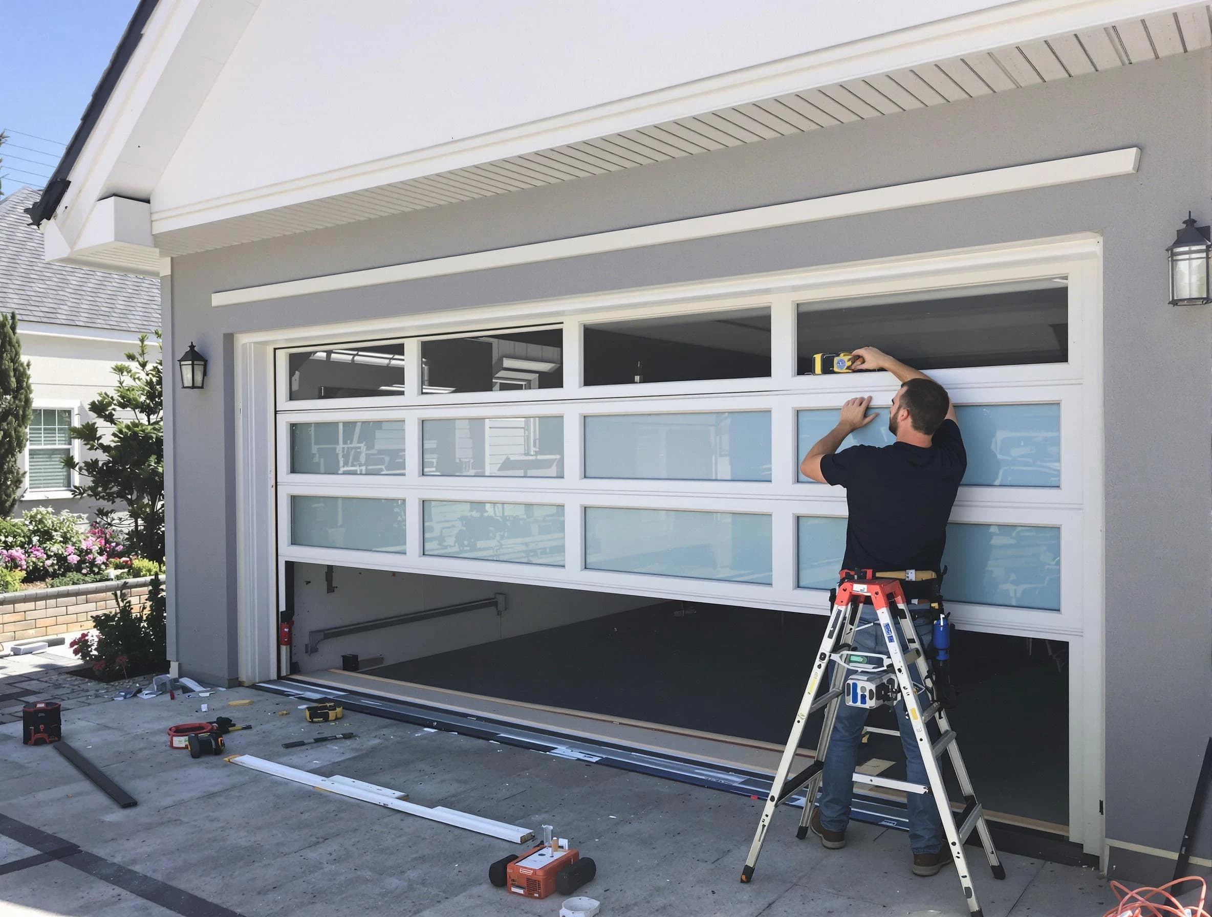 Orlando Garage Door Repair team performing garage door replacement in Orlando