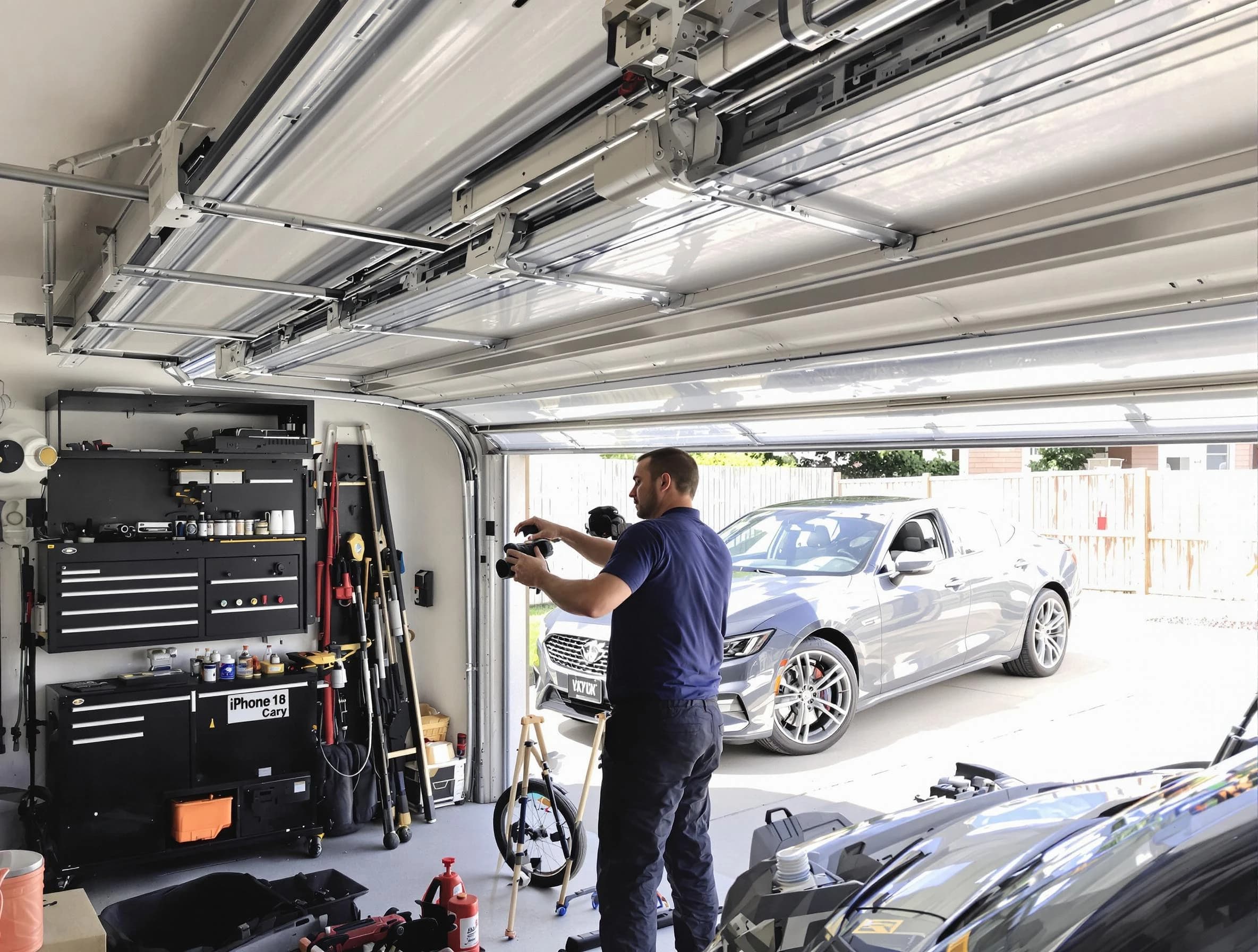 Orlando Garage Door Repair technician fixing noisy garage door in Orlando