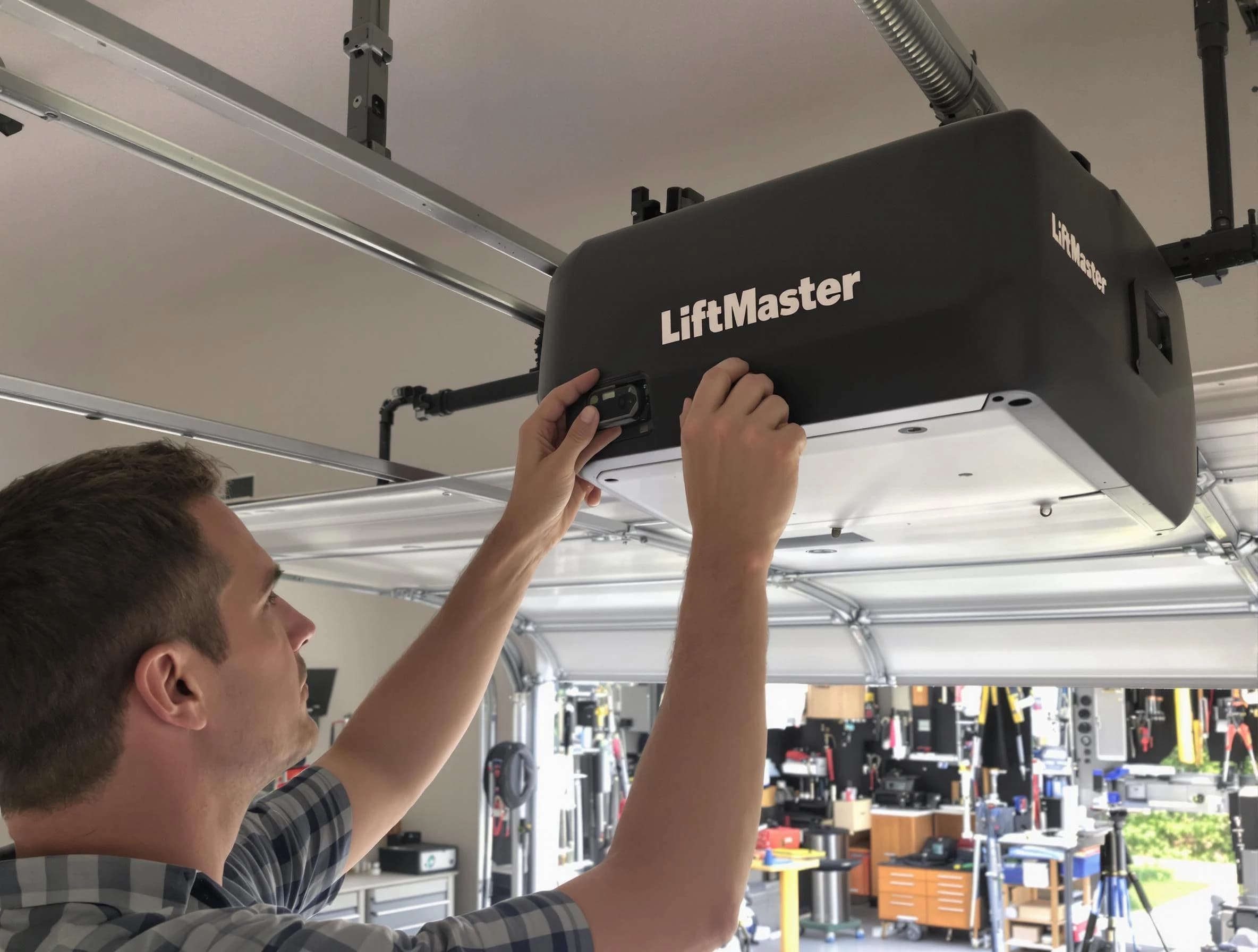 Orlando Garage Door Repair technician repairing garage door opener in Orlando