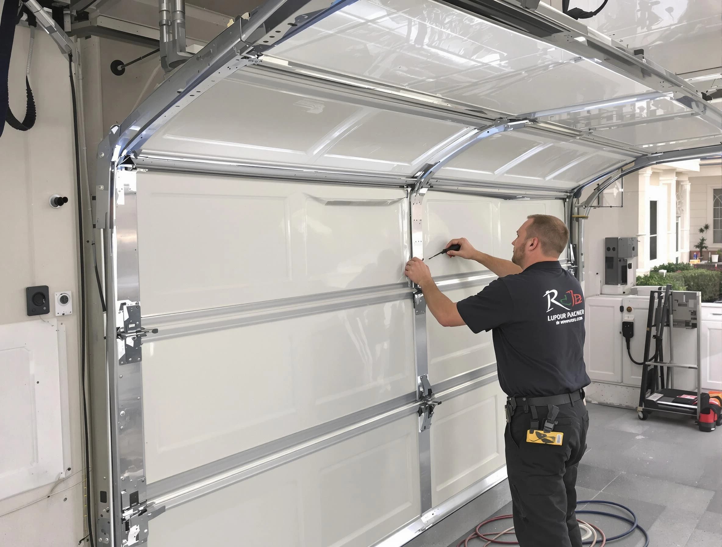 Orlando Garage Door Repair professional performing panel repair in Orlando