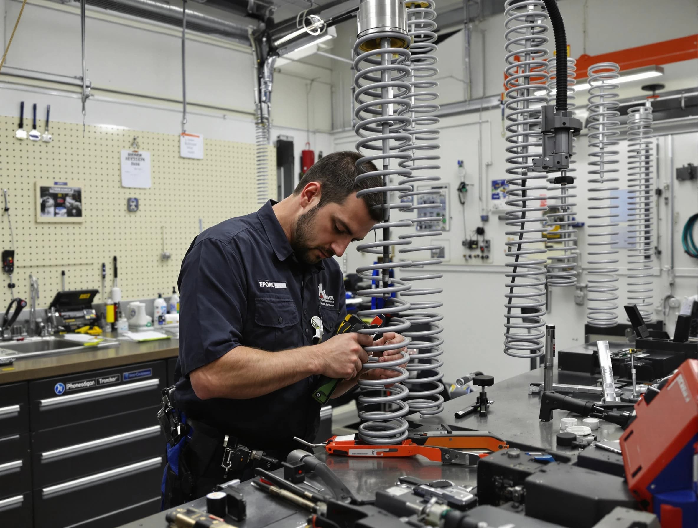 Orlando Garage Door Repair technician performing spring repair in Orlando