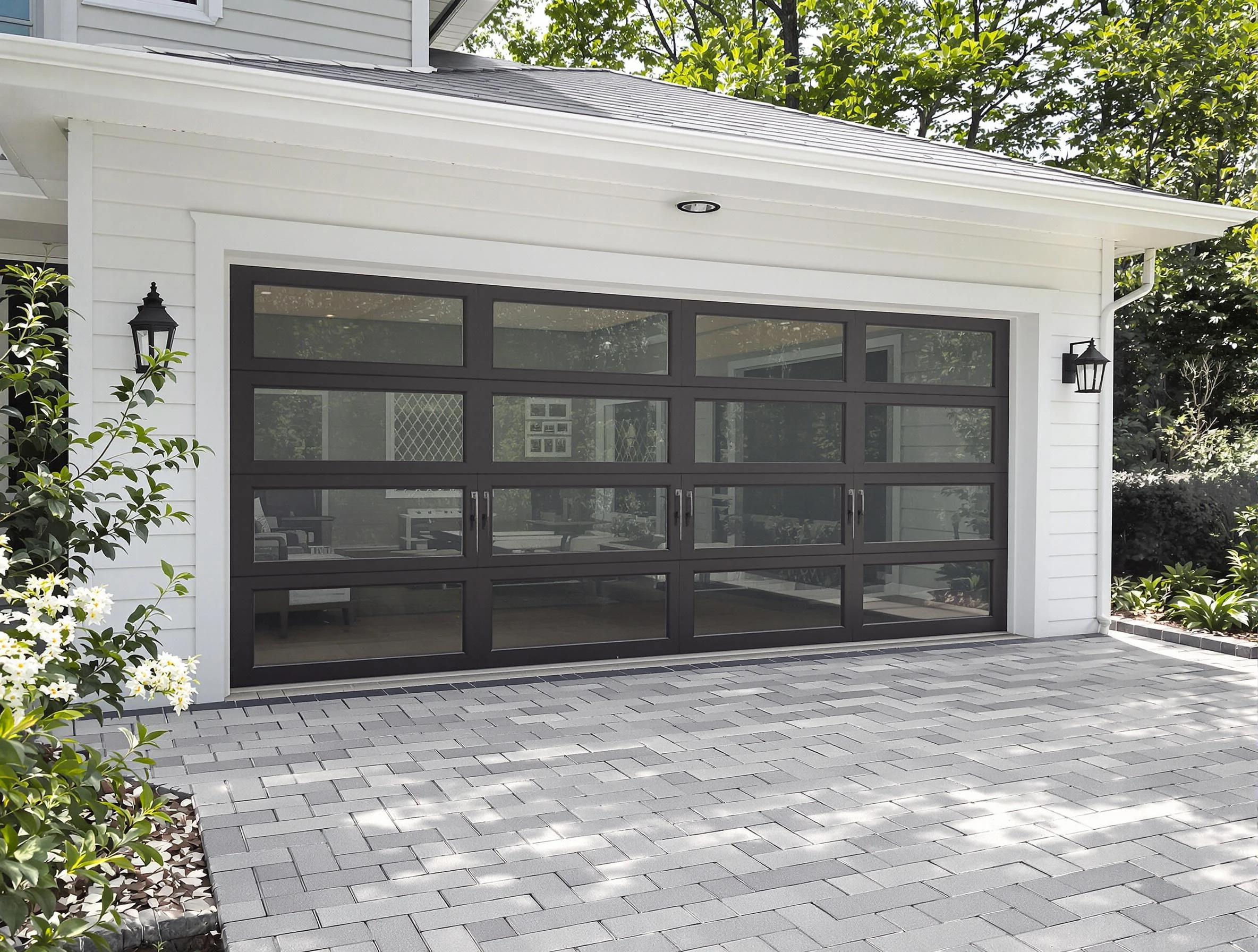Orlando Garage Door Repair design specialist presenting custom garage door options to Orlando homeowner
