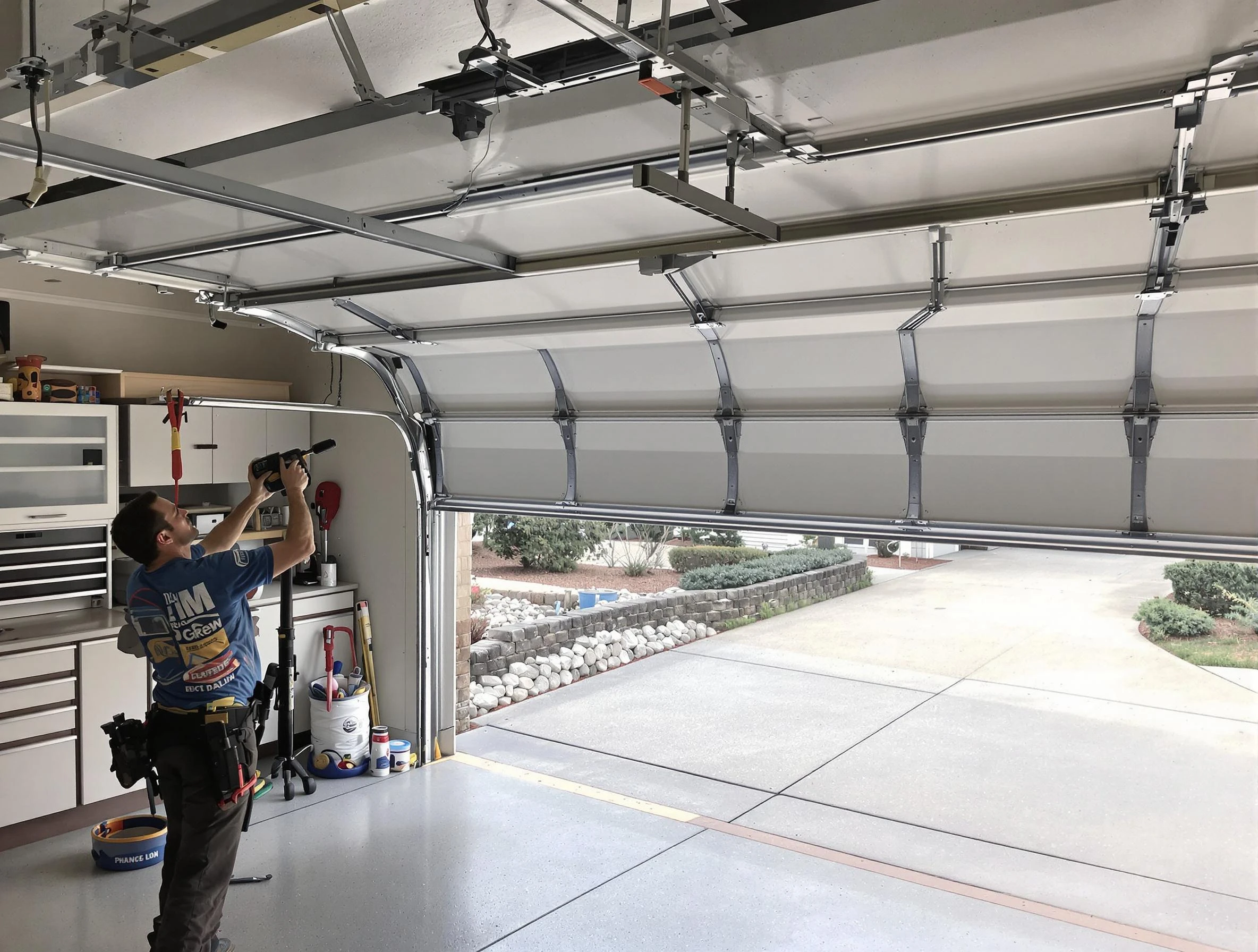 Garage door track repair service by Orlando Garage Door Repair in Orlando